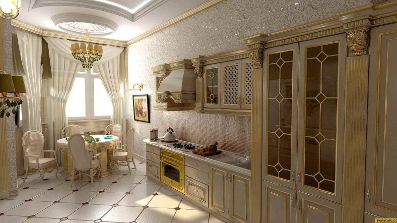 Интерьер кухни в классическом стиле