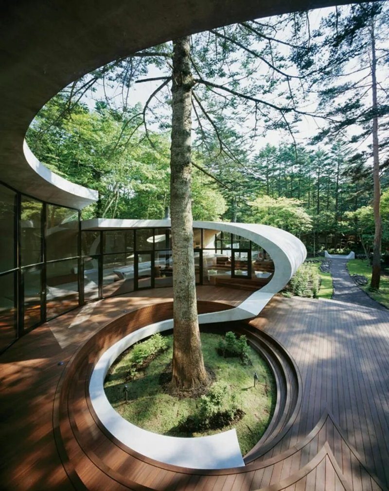 Вилла shell house в поселке каруидзава