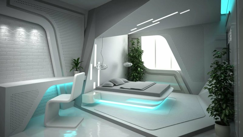 Футуристический стиль в интерьере