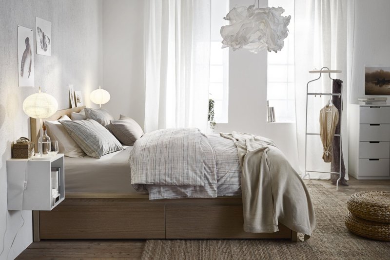 Кровать ikea мальм белый
