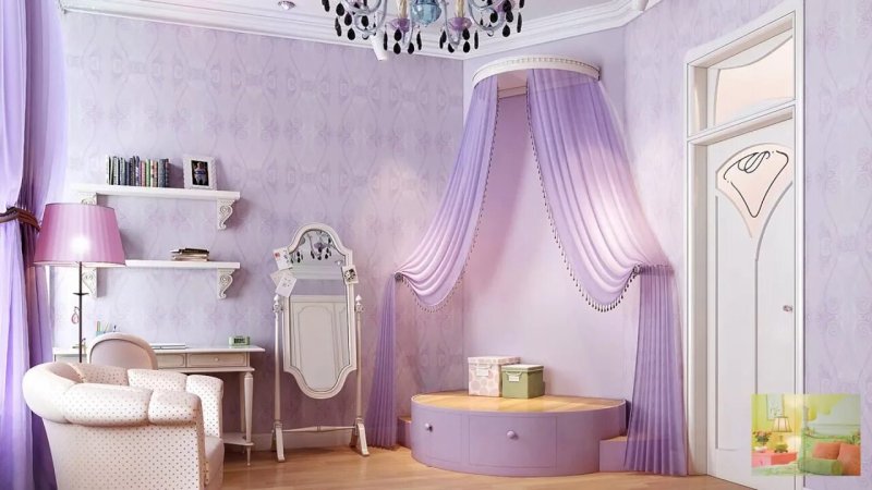 Лавандовый цвет в интерьере