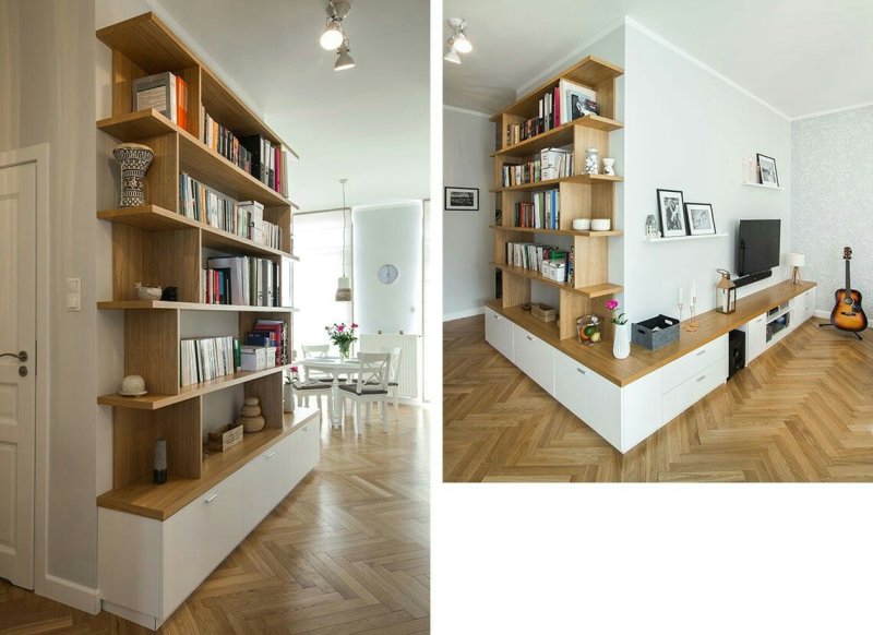 Книжные стеллажи в интерьере