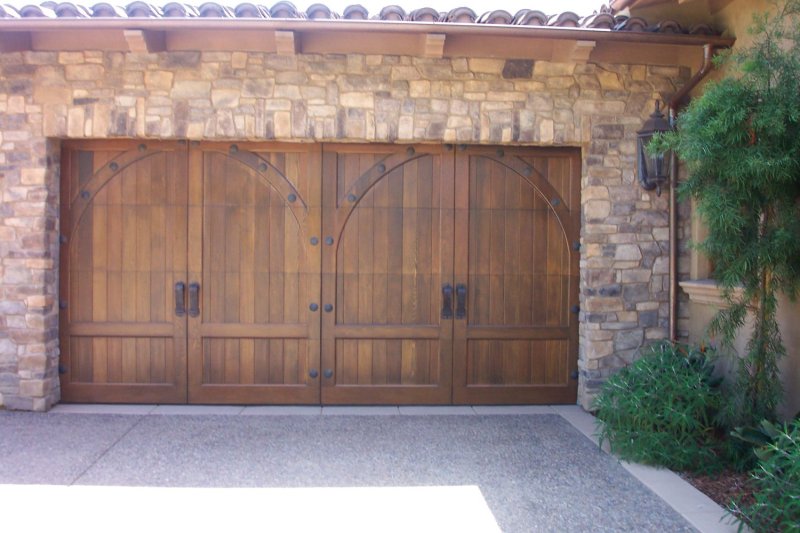 Wood garage doors