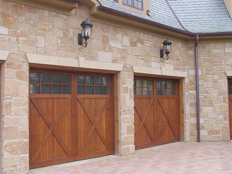 Wood garage doors