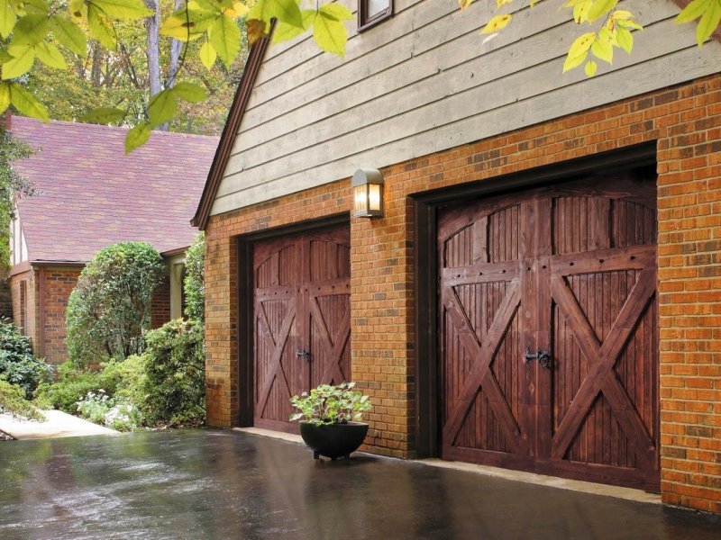 Wood garage doors