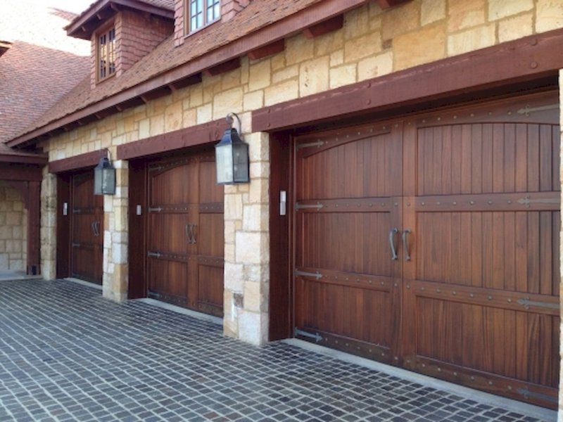 Wood garage doors