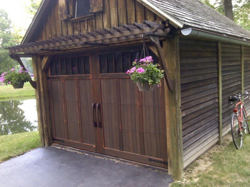 Wood garage doors