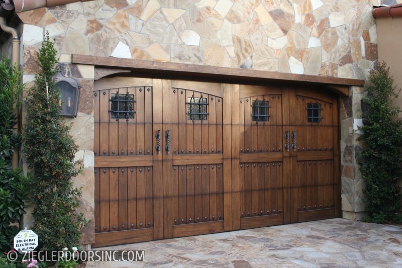 Wood garage doors