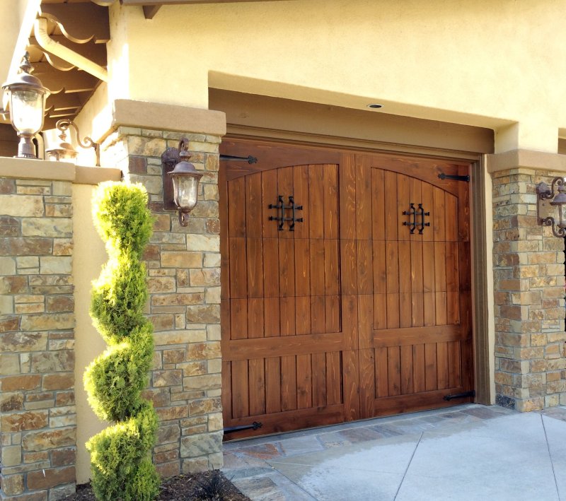 Wood garage doors