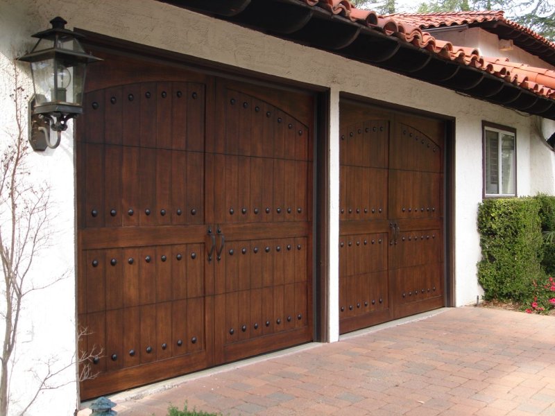 Wood garage doors