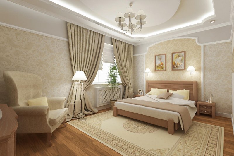 Классический интерьер спальни