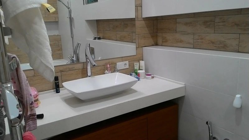 Столешница для ванной комнаты под раковину