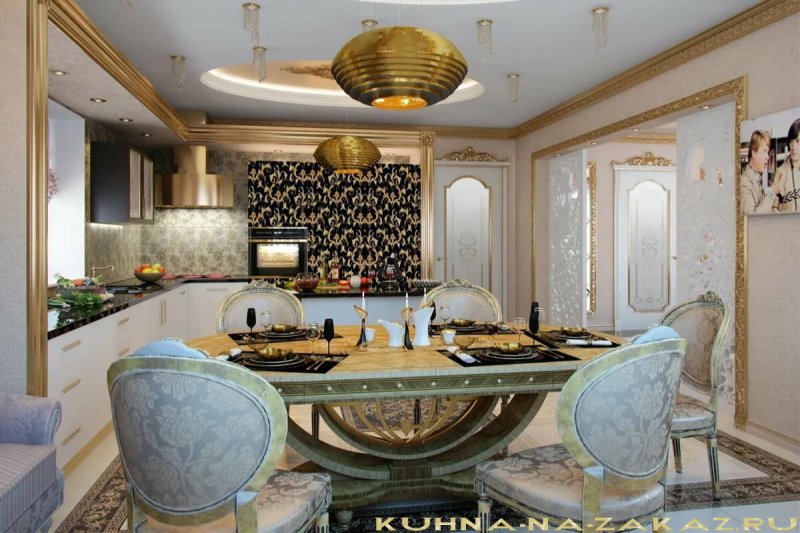 Дизайн кухни в стиле арт деко