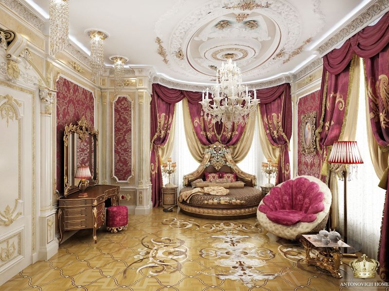 Королевская спальня luxury antonovich design