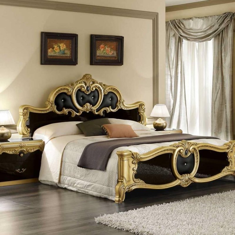 Спальня barocco black gold