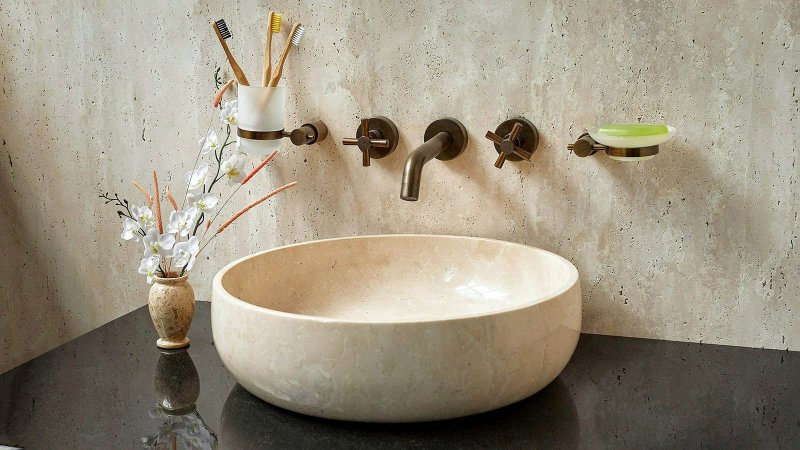 Мраморная раковина для ванной sheerdecor balena