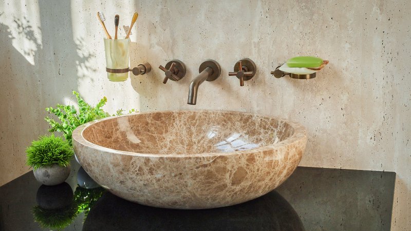 Каменная раковина для ванной sheerdecor distrito