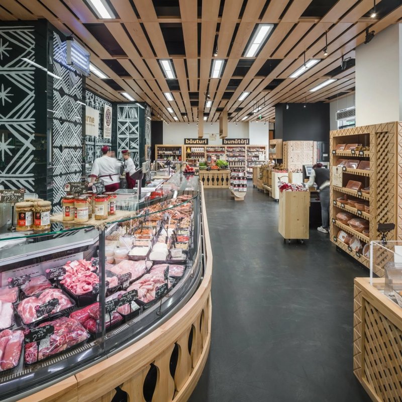 Интерьер магазина продуктов