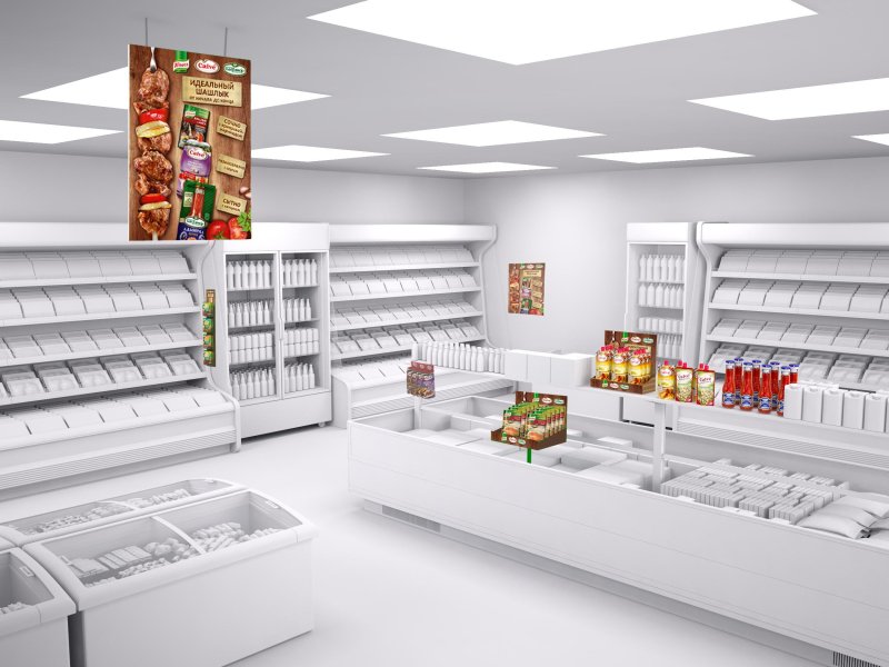 Интерьер продуктового магазина