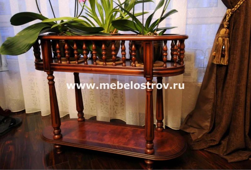 Подставка для цветов напольная деревянная