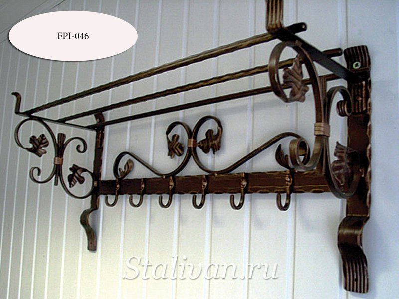 Вешалка настенная кованая