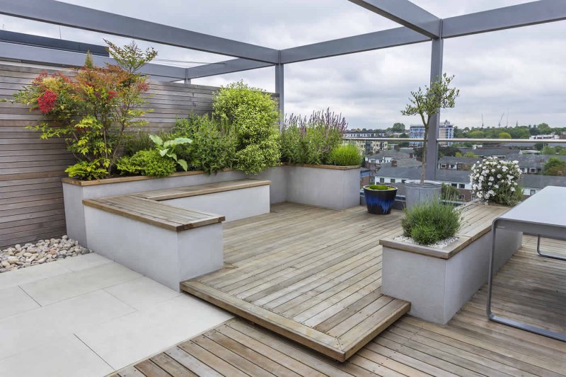 Эксплуатируемая плоская кровля green roof