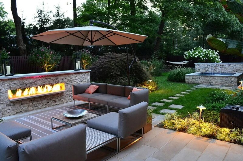 Backyard landscaping