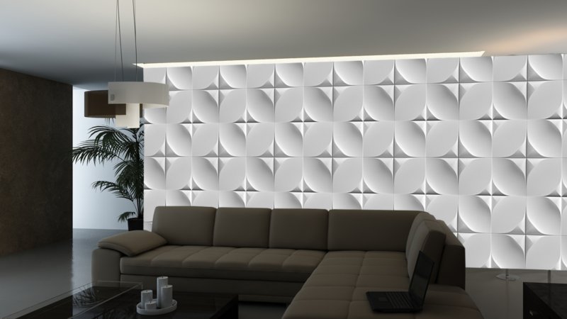 Гипсовая 3d панель омикс