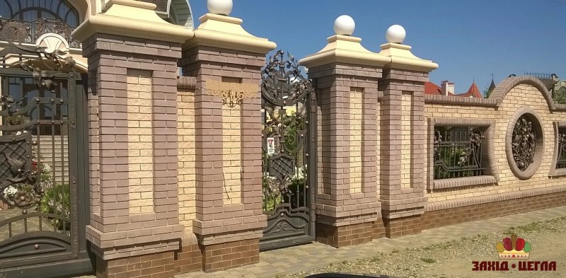Элитные заборы из кирпича