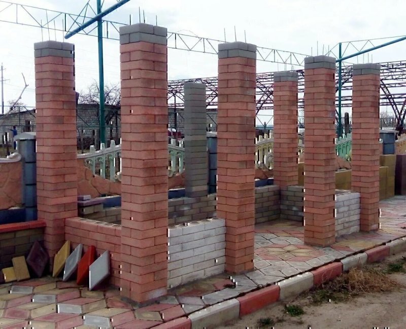 Столб из кирпича