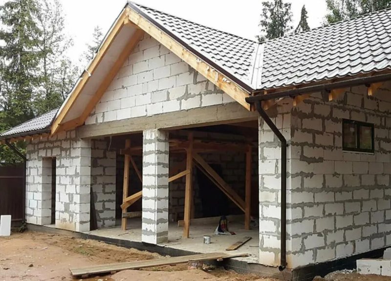 Гараж из пеноблока