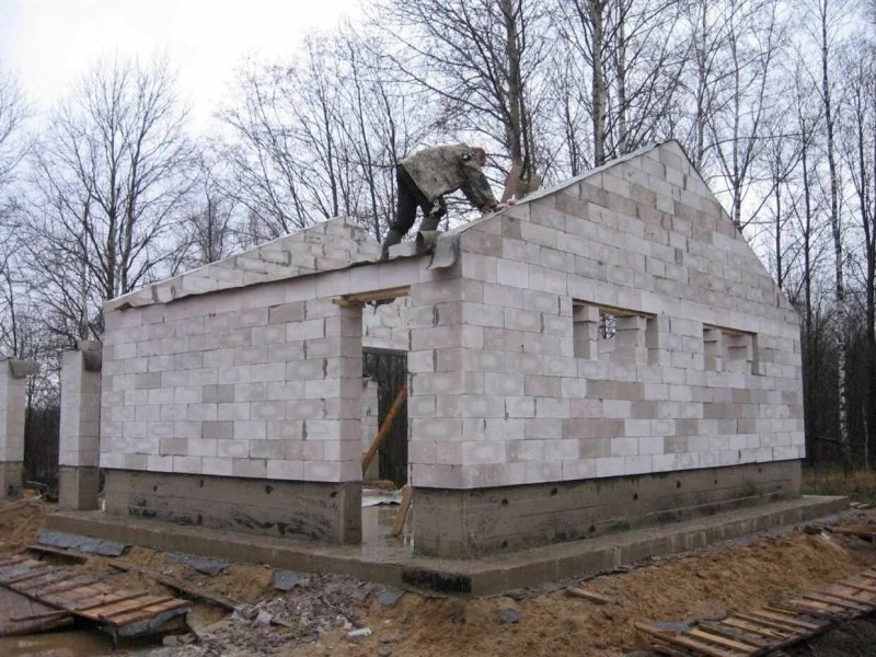 Гараж из пеноблока
