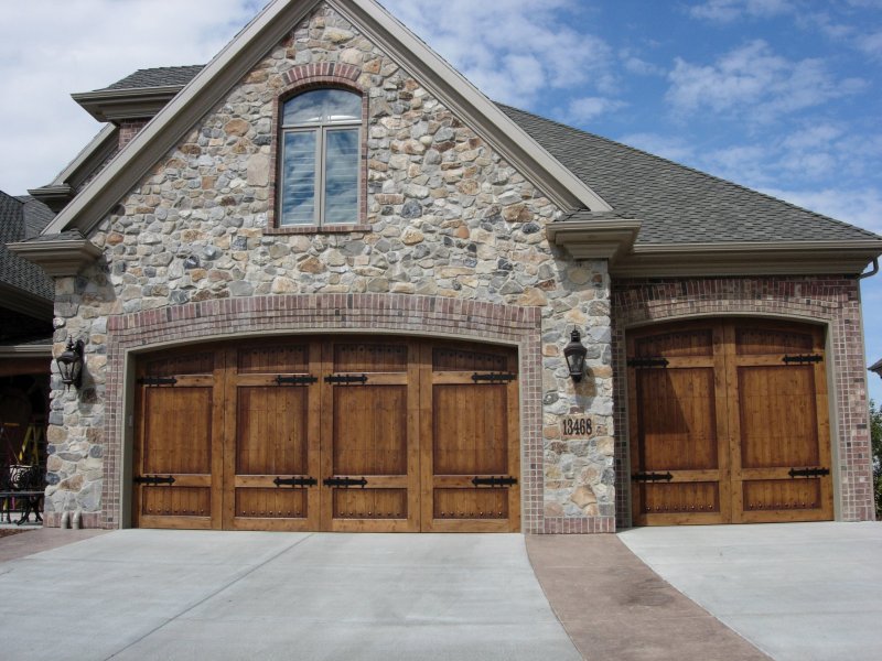 Wood garage doors
