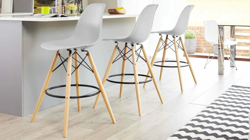 Стул eames dsw барный белый