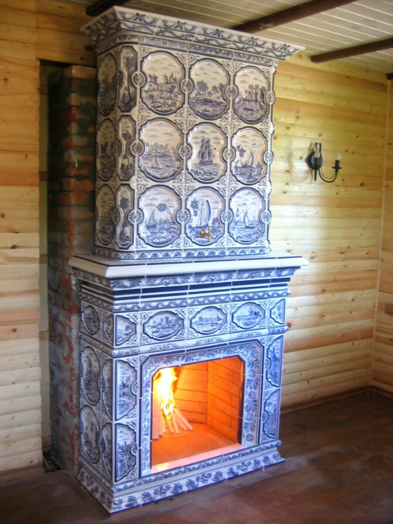 Изразцовая русская печь изразцы
