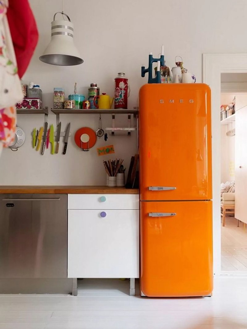 Холодильник smeg в интерьере