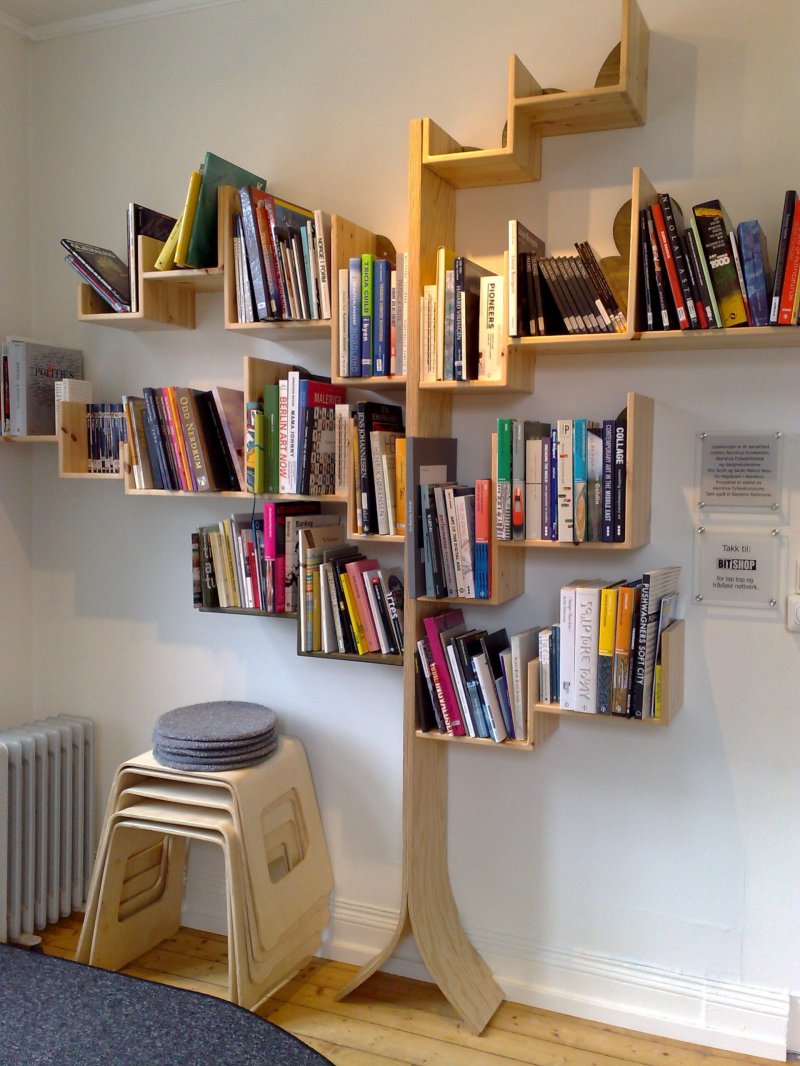 Оригинальные книжные полки