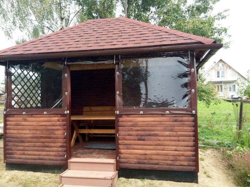 Мягкие окна для беседки