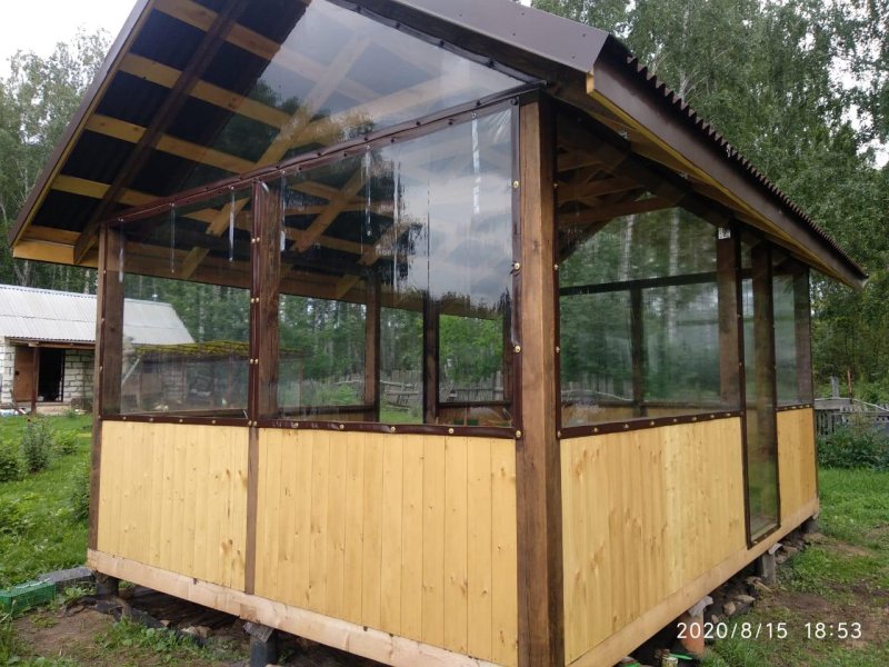 Мягкие окна для беседки