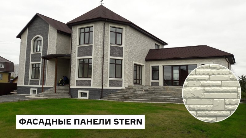 Фасадная панель docke stein антрацит