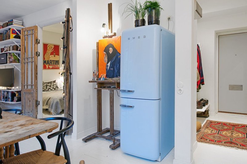 Холодильник smeg в интерьере