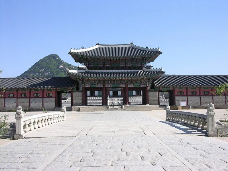 Дворец gyeongbokgung южная корея