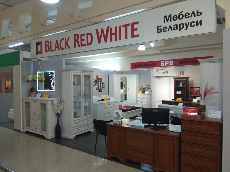 Black red white мебель