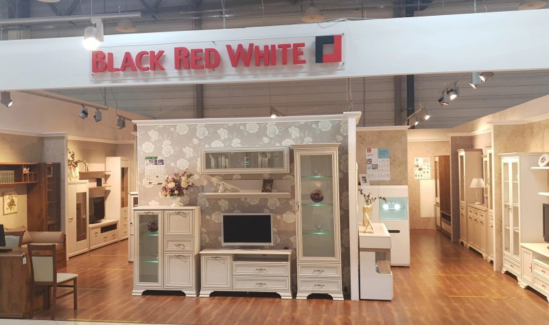 Black red white мебель