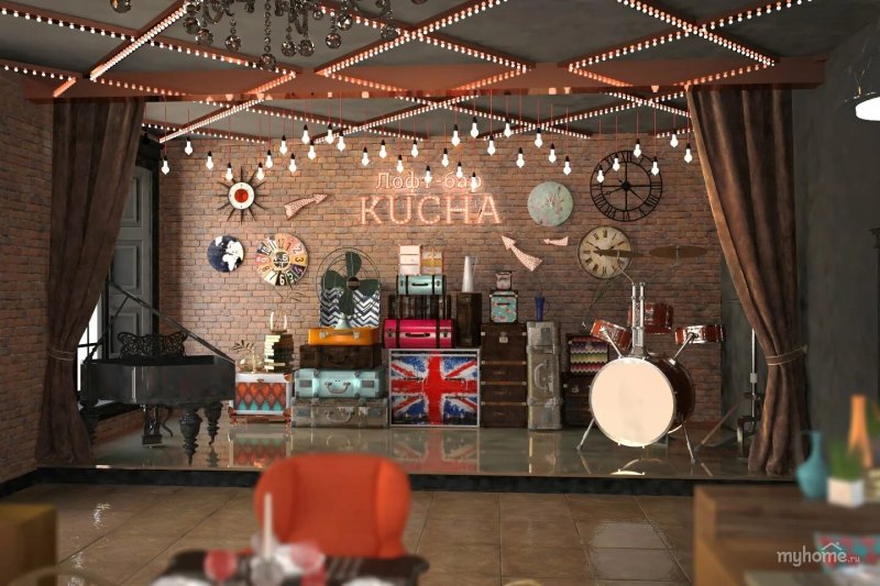 Кафе в стиле лофт