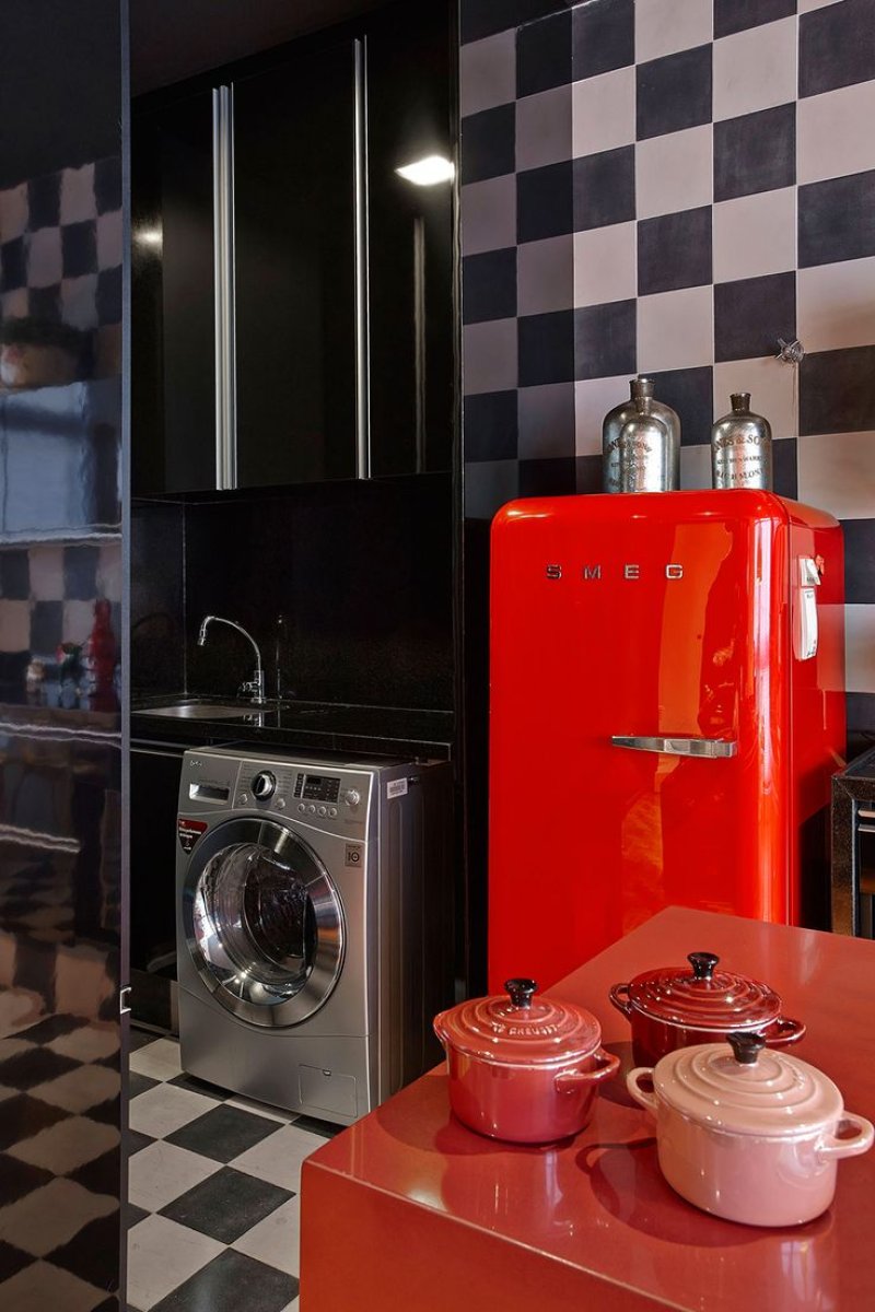Холодильник smeg в интерьере
