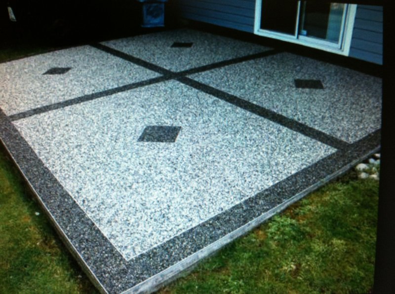 Exposed aggregate concrete