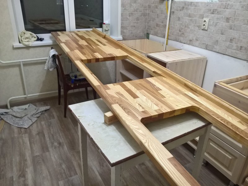 Столешница для кухни своими руками из дерева