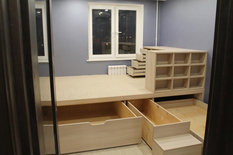 Выдвижная кровать подиум икеа