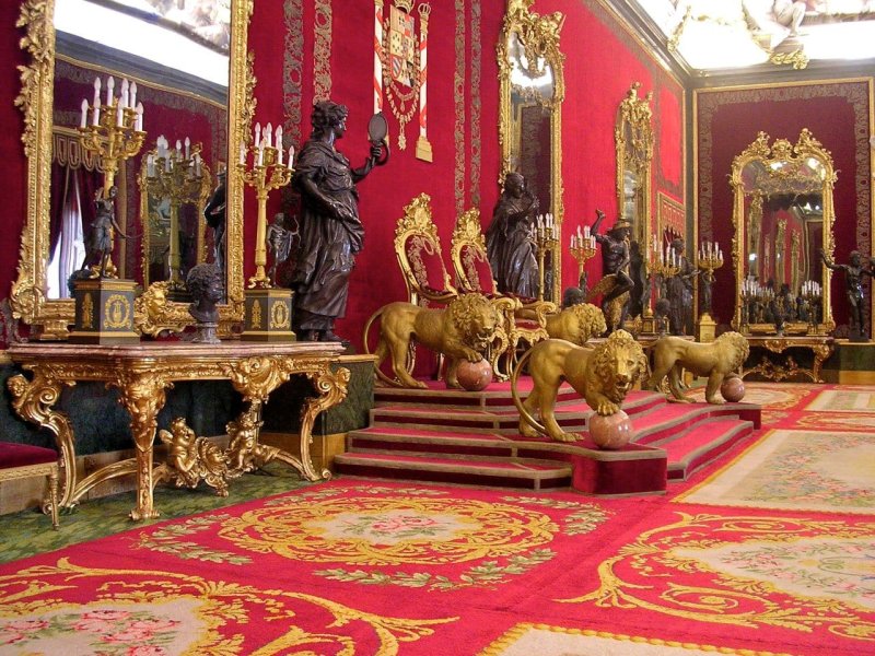 Королевский дворец в мадриде тронный зал